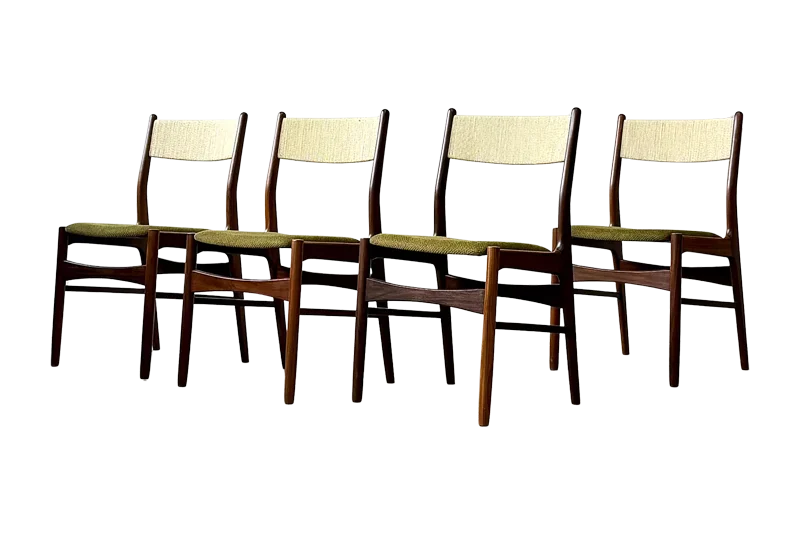 Set of 4 vintage chairs, Denmark, 1960s
