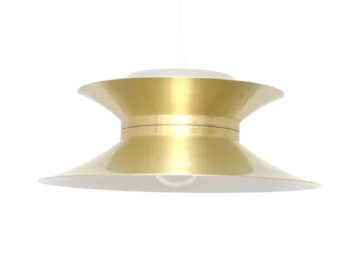 Złota skandynawska lampa, Dania, lata 70