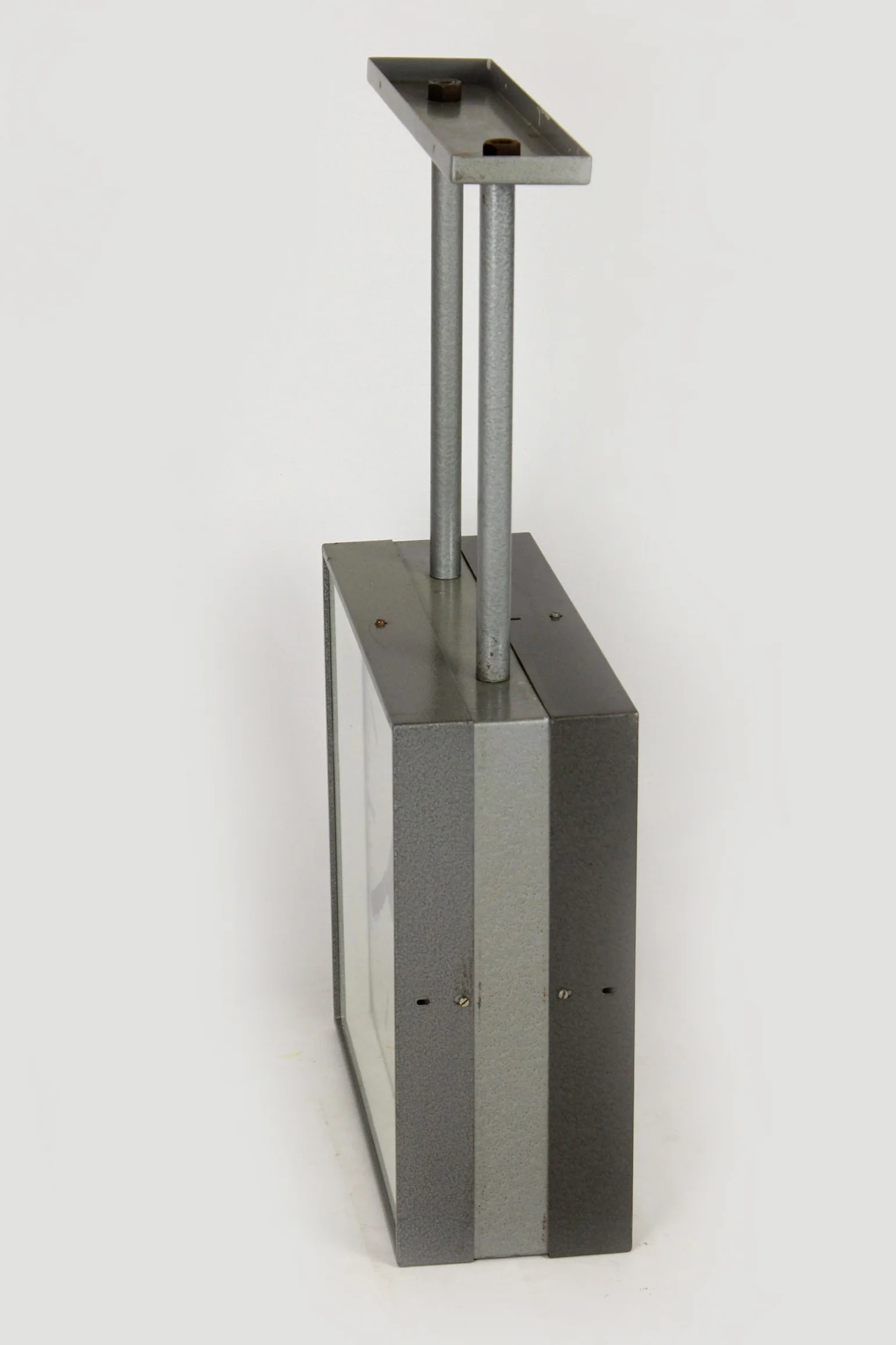 Large double-sided railway clock, factory-made, Pragotron, 1980s