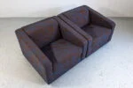 Geometric PRL Armchairs, Zamojskie Fabryki Mebli, Poland, 1970s