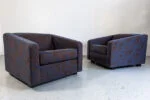 Geometric PRL Armchairs, Zamojskie Fabryki Mebli, Poland, 1970s