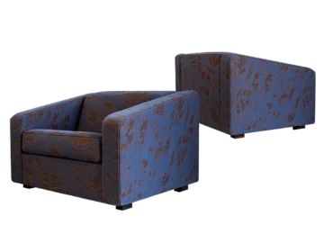 Geometric PRL Armchairs, Zamojskie Fabryki Mebli, Poland, 1970s