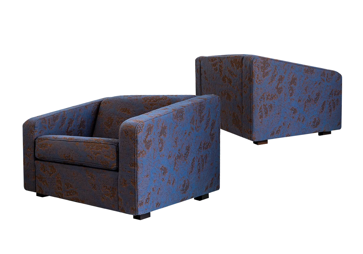 Geometric PRL Armchairs, Zamojskie Fabryki Mebli, Poland, 1970s