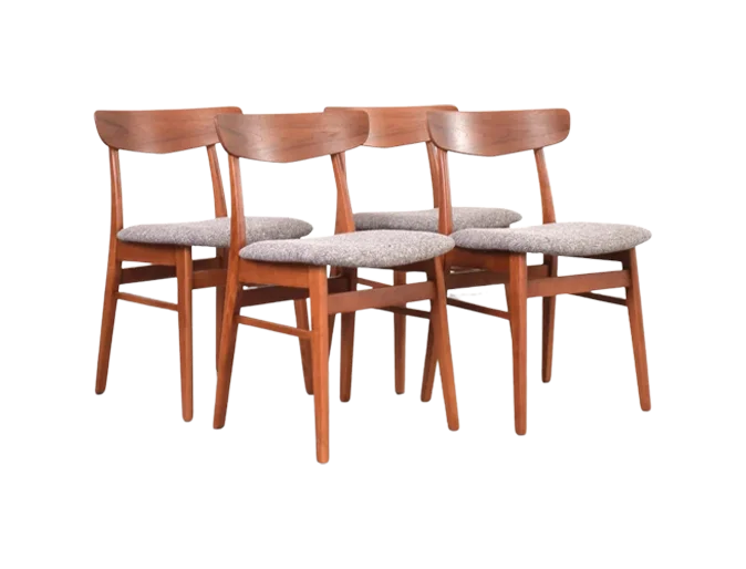 Set of 4 teak chairs by Farstrup, Denmark, 1960s