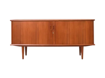 Vintage tambour-door sideboard, Denmark, 1960s
