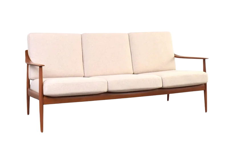 Vintage teak sofa, Knoll Antimott, Germany, 1960s