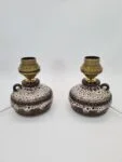 Ceramiczne lampy stołowe vintage, Fat Lava, Niemcy, lata 70
