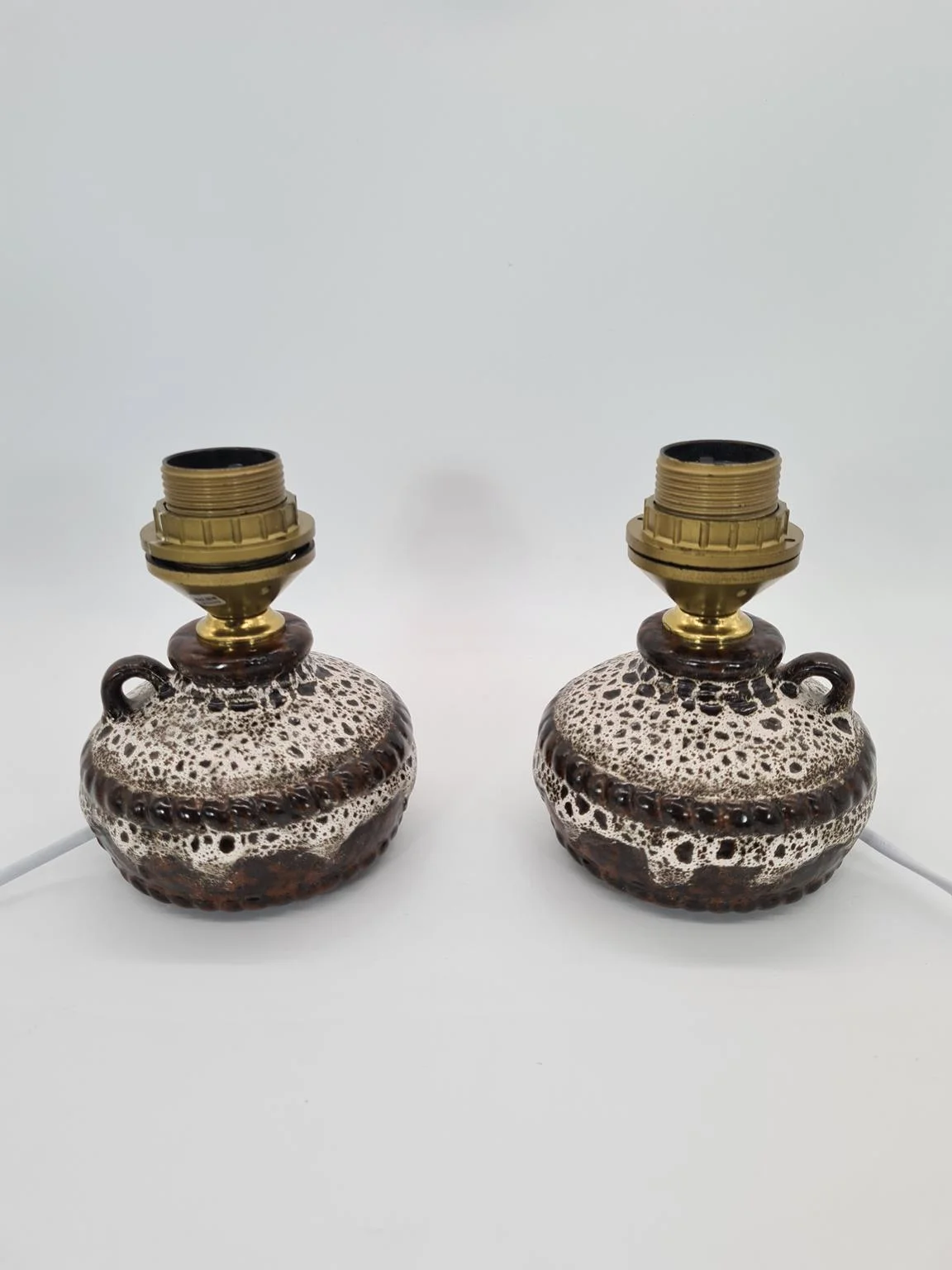 Ceramiczne lampy stołowe vintage, Fat Lava, Niemcy, lata 70