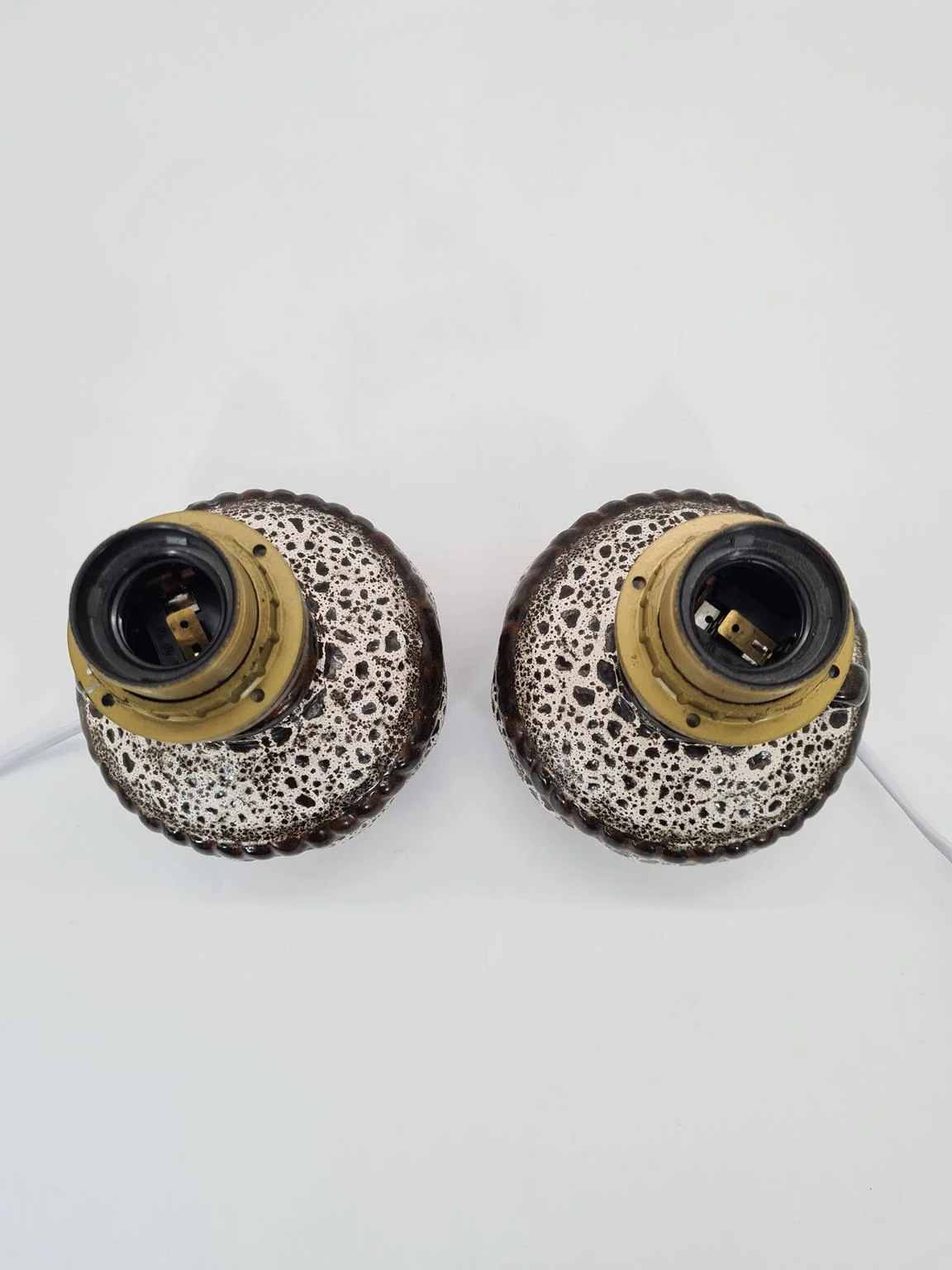 Ceramiczne lampy stołowe vintage, Fat Lava, Niemcy, lata 70