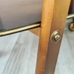 Vintage bar cart, wood and brass, 1960s