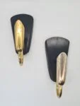 Modernist brass and aluminium wall lights, 1970s