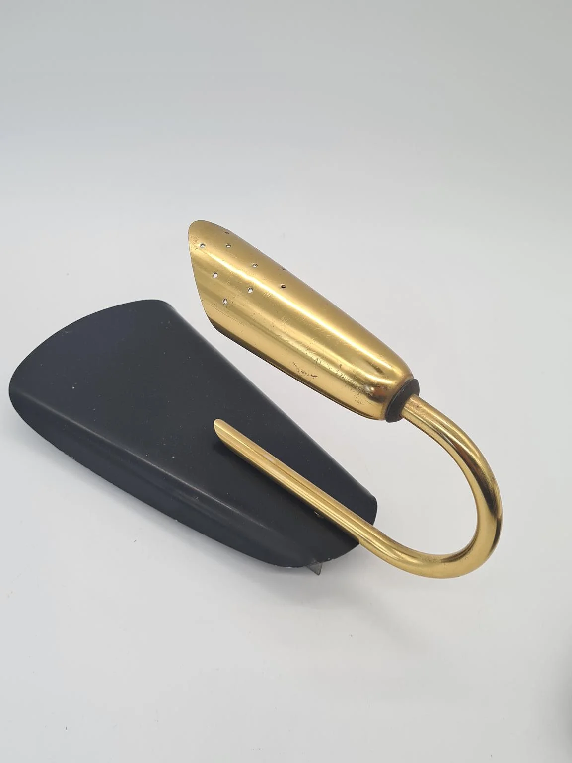 Modernist brass and aluminium wall lights, 1970s