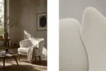 Low modernist armchair with rounded backrest, Scandinavia, 1960s