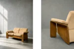 Vintage two-seater sofa, Stressless, Pegasus Low Back Loveseat, Ekornes, Norway