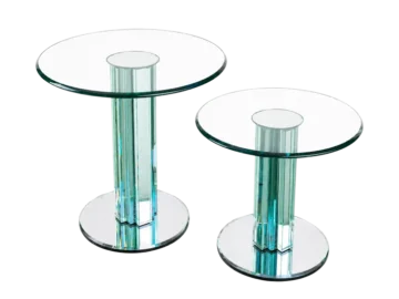 Glass side tables designed by Luigi Massoni, manufactured by Gallotti & Radice, Italy, 1970s