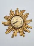 Sunburst wall clock, by Electrica, Germany, 1960s