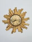 Sunburst wall clock, by Electrica, Germany, 1960s