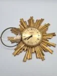 Sunburst wall clock, by Electrica, Germany, 1960s