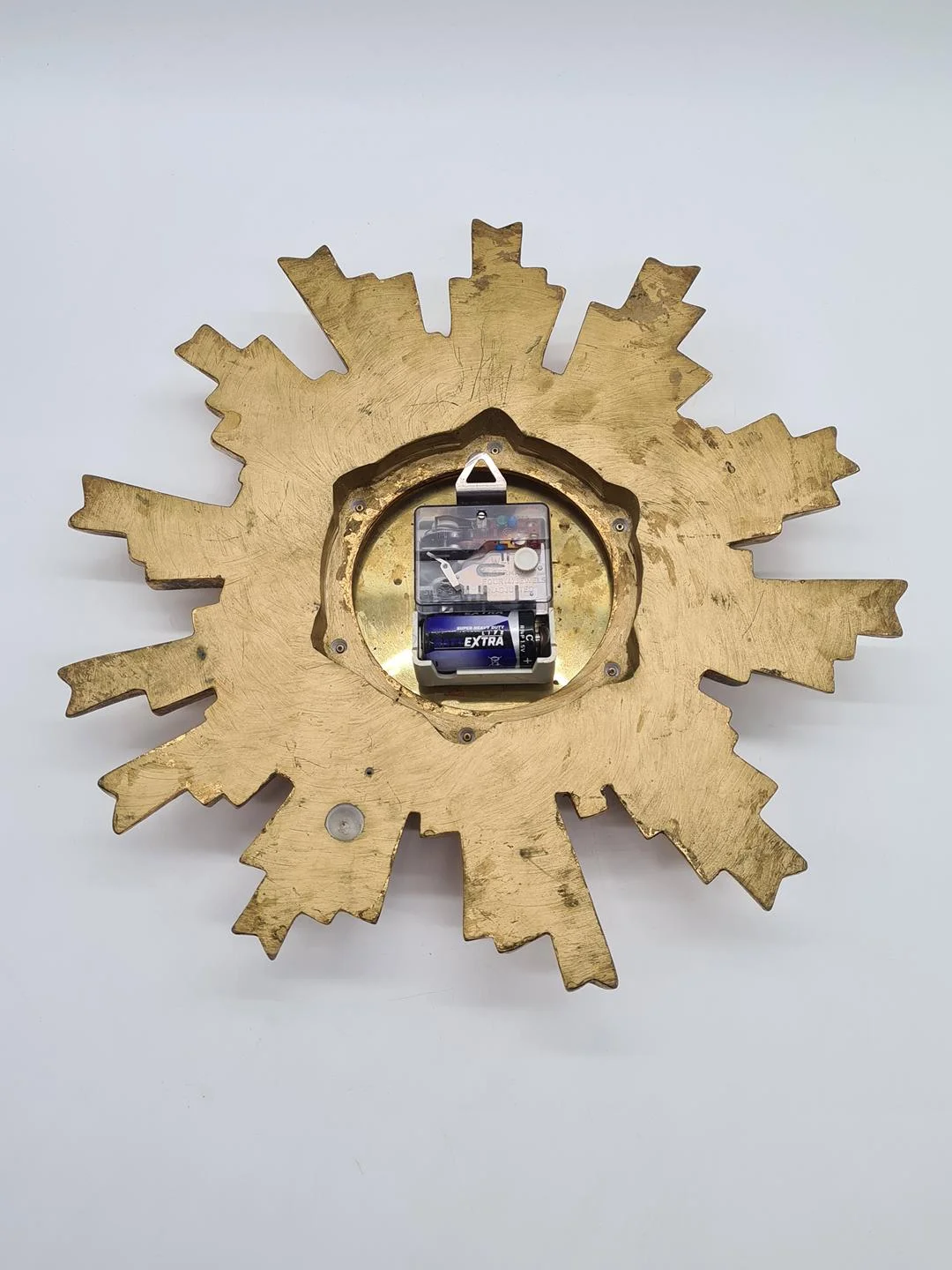 Sunburst wall clock, by Electrica, Germany, 1960s