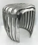 Aluminiowy stołek vintage, Dania, lata 60