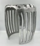 Aluminiowy stołek vintage, Dania, lata 60