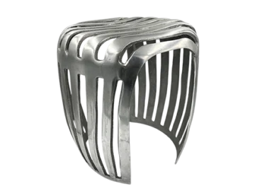 Vintage aluminium stool, Denmark, 1960s