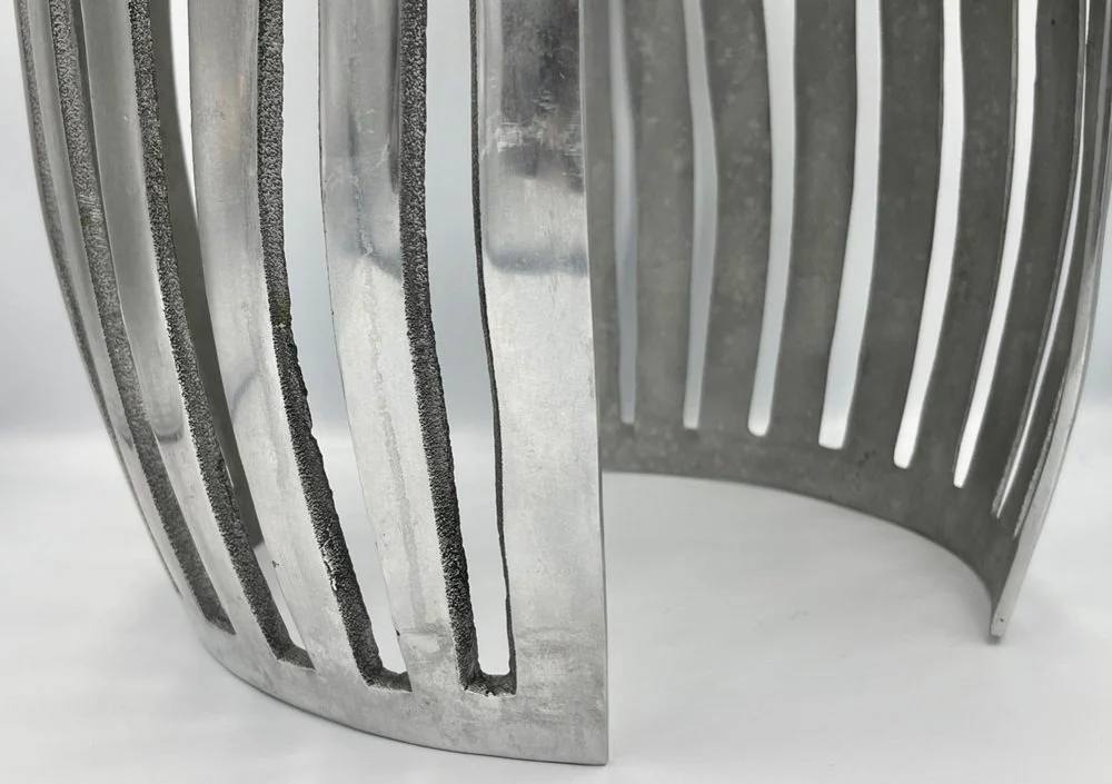 Aluminiowy stołek vintage, Dania, lata 60