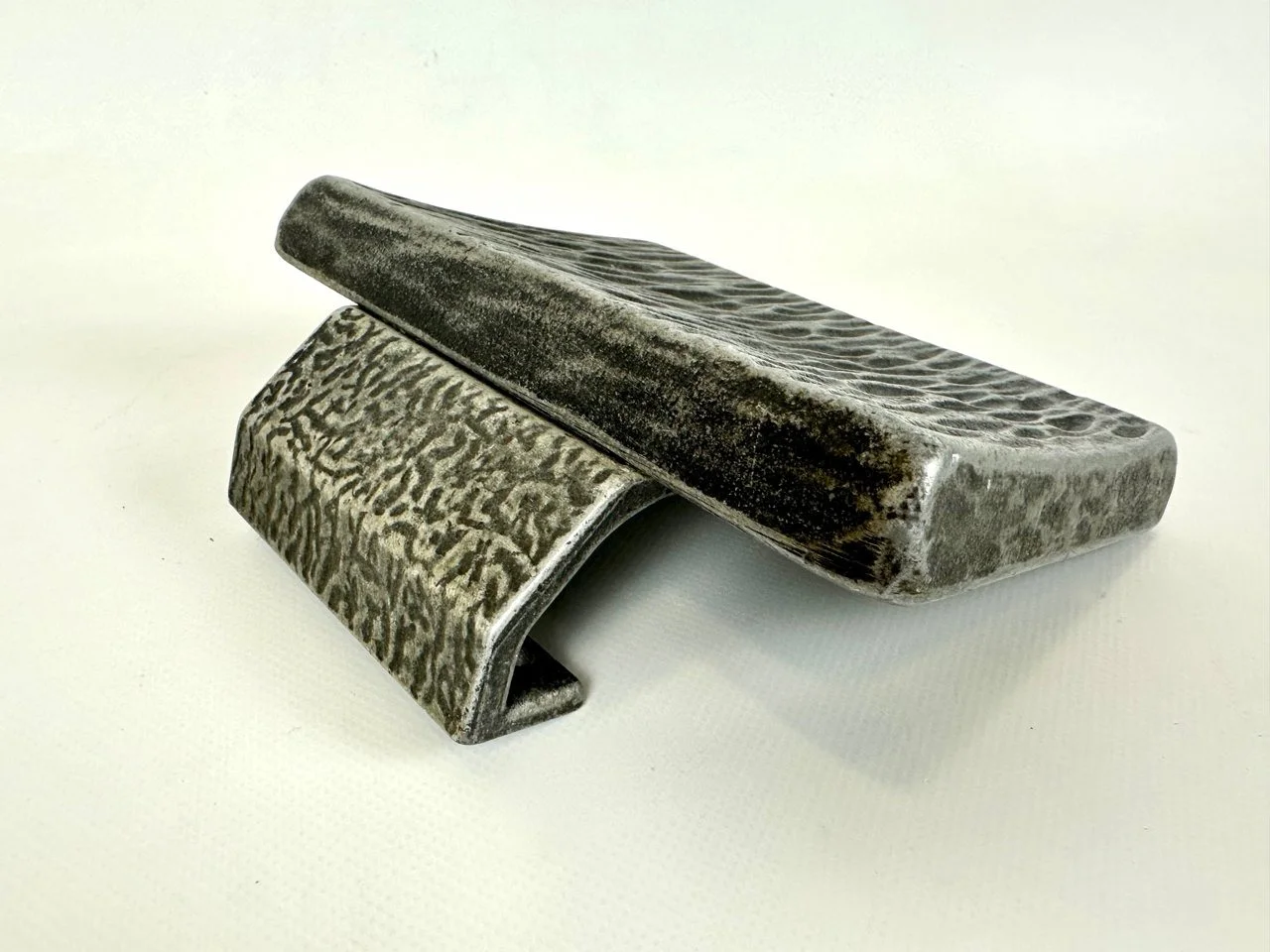Brutalist aluminium door handle, Alpana, Germany, 1970s