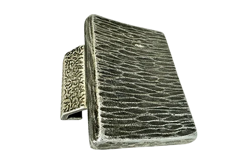 Brutalist aluminium door handle, Alpana, Germany, 1970s