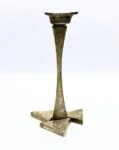 Brutalist silver-plated candlestick, 1970s