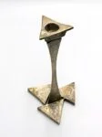 Brutalist silver-plated candlestick, 1970s