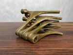 Brutalist Bronze Candelabrum Designed by Michael Harjes, 1960s