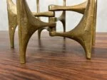 Brutalist Bronze Candelabrum Designed by Michael Harjes, 1960s