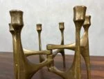 Brutalist Bronze Candelabrum Designed by Michael Harjes, 1960s