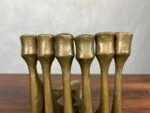 Brutalist Bronze Candelabrum Designed by Michael Harjes, 1960s