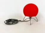 Red Space Age lamp, by Sölken Leuchten,  Germany, 1980s