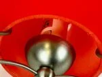 Red Space Age lamp, by Sölken Leuchten,  Germany, 1980s