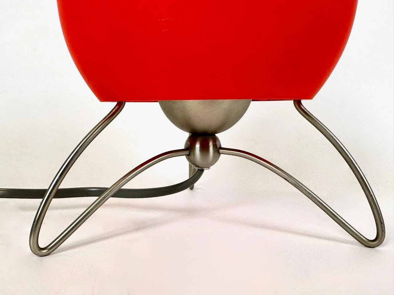 Red Space Age lamp, by Sölken Leuchten,  Germany, 1980s
