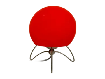 Red Space Age lamp, by Sölken Leuchten, Germany, 1980s