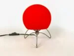 Red Space Age lamp, by Sölken Leuchten,  Germany, 1980s