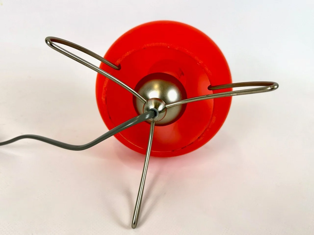 Red Space Age lamp, by Sölken Leuchten,  Germany, 1980s