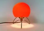 Red Space Age lamp, by Sölken Leuchten,  Germany, 1980s