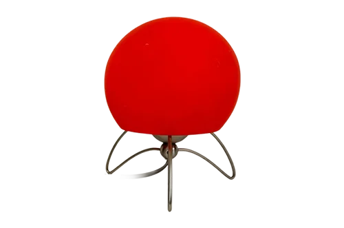 Red Space Age lamp, by Sölken Leuchten,  Germany, 1980s