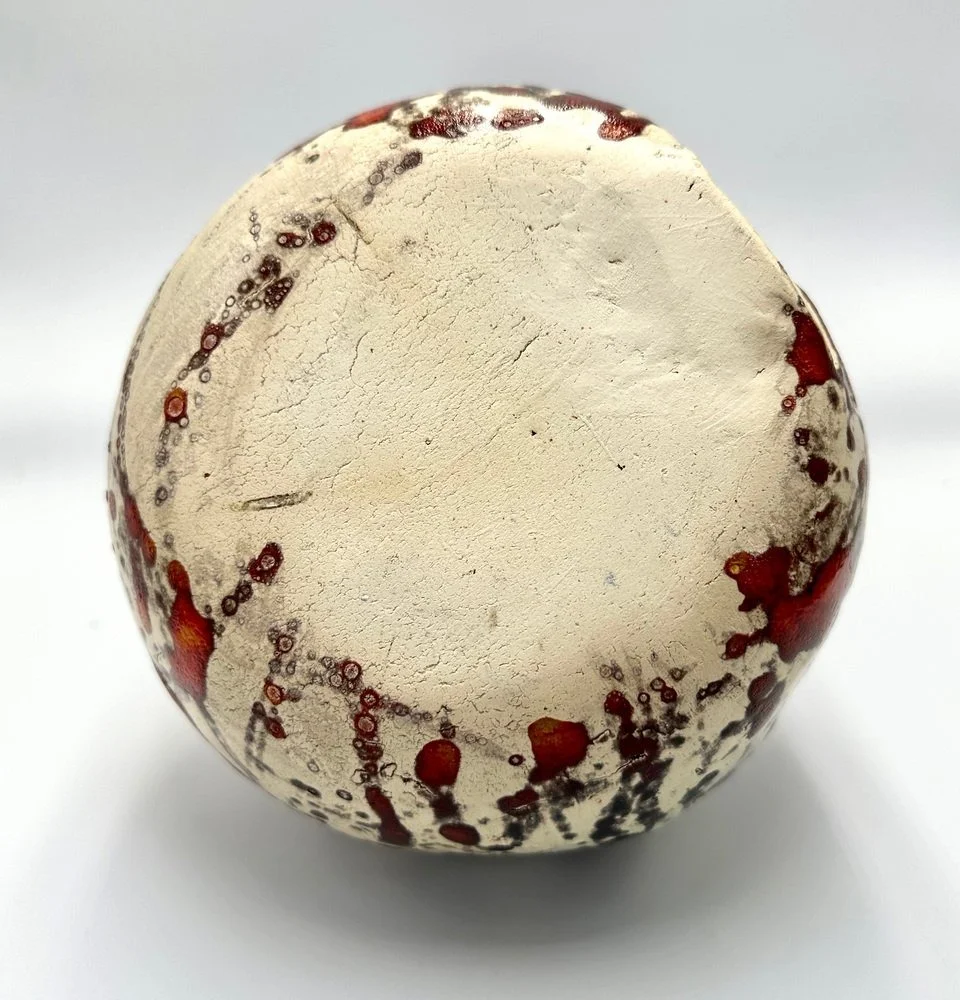 Decorative Fat Lava ceramic candle holder, Germany, 1970s