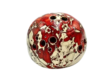 Decorative Fat Lava ceramic candle holder, Germany, 1970s