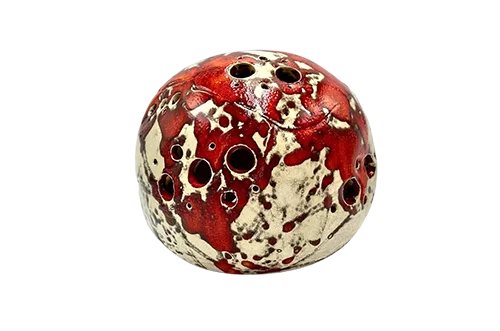 Decorative Fat Lava ceramic candle holder, Germany, 1970s
