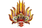 Mayura Raksha mask, Sri Lanka, 20th century