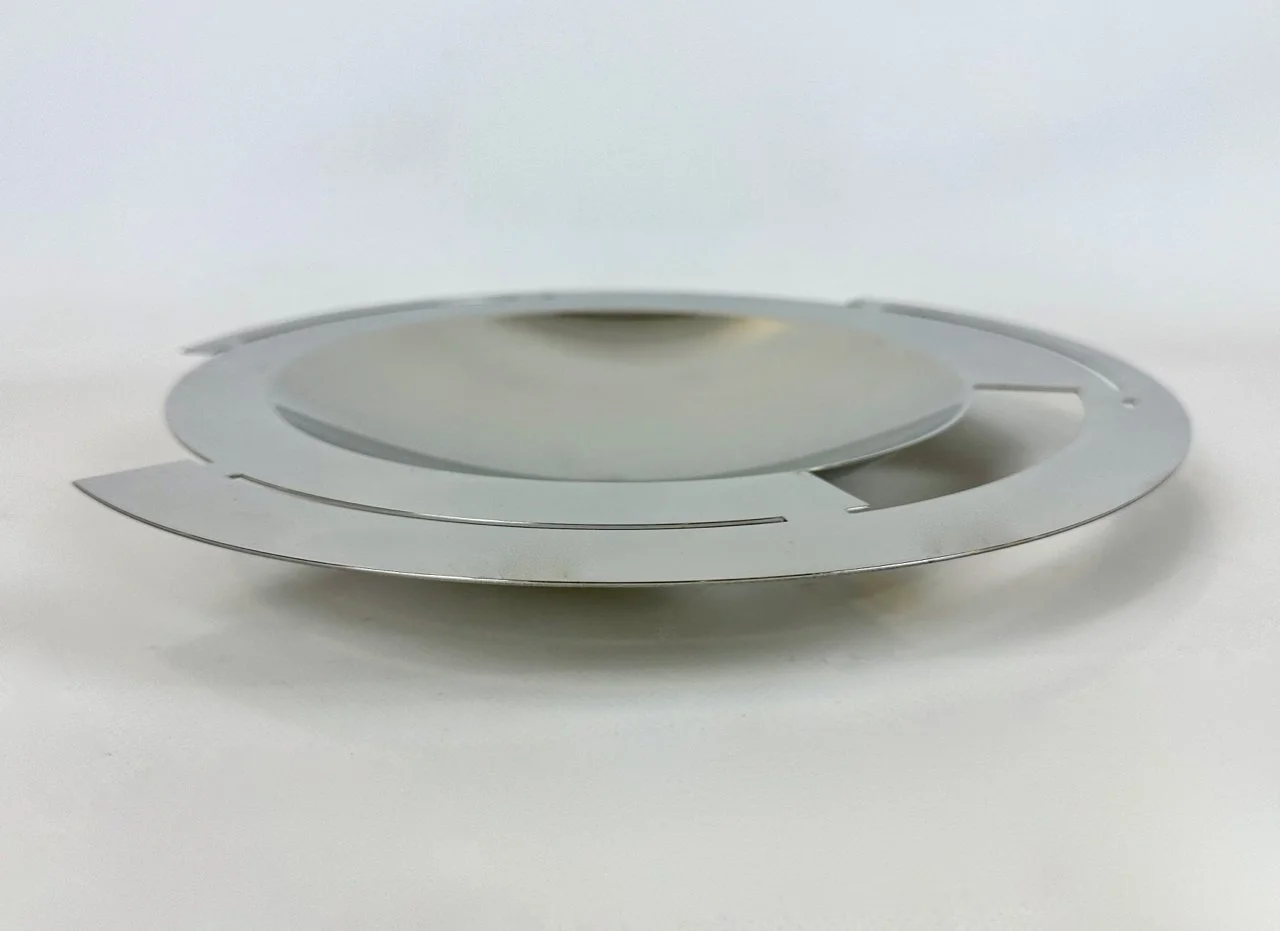 Vintage stainless steel bowl, designed by Julie Chamberlain, Amc Art-Line, France, 1990s