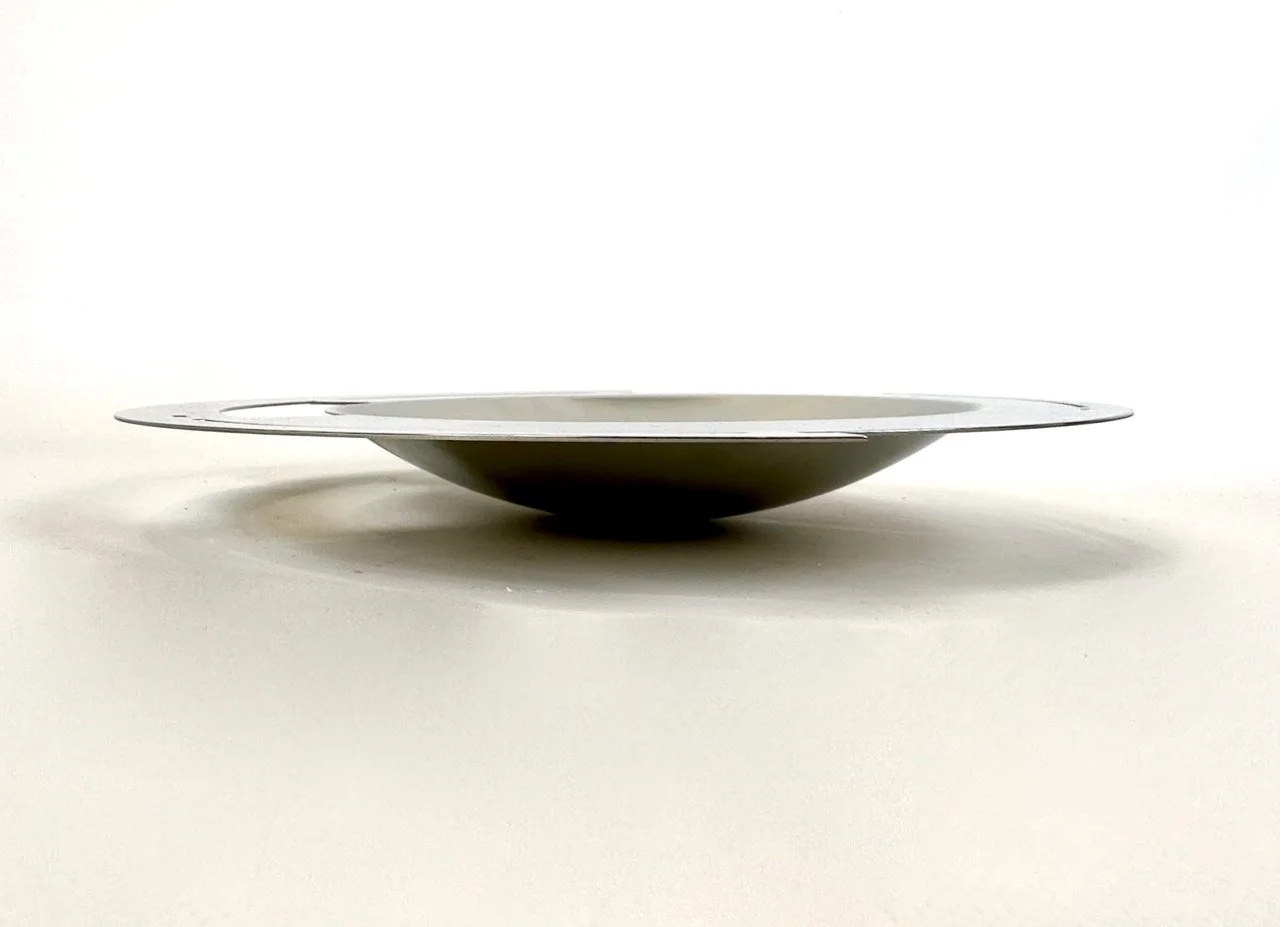 Vintage stainless steel bowl, designed by Julie Chamberlain, Amc Art-Line, France, 1990s