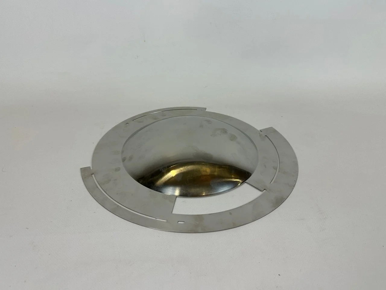 Vintage stainless steel bowl, designed by Julie Chamberlain, Amc Art-Line, France, 1990s